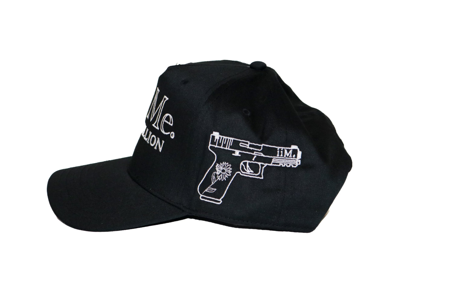 iiM. Gun & Flower Baseball Cap (Blackout)